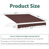 image:imageMCombo Patio Awning 111x95 Feet Fabric Replacement Sunshade Canopy for Retractable Awnings 111x95 ft BurgundyCoffee Brown