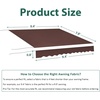 image:imageMCombo Patio Awning 111x95 Feet Fabric Replacement Sunshade Canopy for Retractable Awnings 111x95 ft BurgundyCoffee Brown