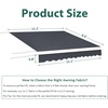 image:imageMCombo Patio Awning 111x95 Feet Fabric Replacement Sunshade Canopy for Retractable Awnings 111x95 ft BurgundyGray