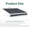 image:imageMCombo Patio Awning 111x95 Feet Fabric Replacement Sunshade Canopy for Retractable Awnings 111x95 ft BurgundyGray