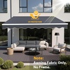 image:imageMCombo Patio Awning 111x95 Feet Fabric Replacement Sunshade Canopy for Retractable Awnings 111x95 ft BurgundyGray