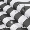image:imageMCombo Patio Awning 111x95 Feet Fabric Replacement Sunshade Canopy for Retractable Awnings 111x95 ft BurgundyGrey with White Stripes