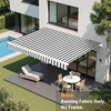 image:imageMCombo Patio Awning 111x95 Feet Fabric Replacement Sunshade Canopy for Retractable Awnings 111x95 ft BurgundyGrey with White Stripes