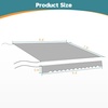 image:imageMCombo Patio Awning 111x95 Feet Fabric Replacement Sunshade Canopy for Retractable Awnings 111x95 ft BurgundyWhite with Black Stripes