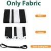 image:imageMCombo Patio Awning 111x95 Feet Fabric Replacement Sunshade Canopy for Retractable Awnings 111x95 ft BurgundyWhite with Black Stripes