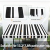 image:imageMCombo Patio Awning 111x95 Feet Fabric Replacement Sunshade Canopy for Retractable Awnings 111x95 ft BurgundyWhite with Black Stripes