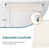 image:imageMCombo Patio Window Awnings 63 with Aluminum Frame Fully Assembled Manual Retractable Sunshade Canopy for Windows amp Doors Dark Grey 63Beige