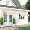 image:imageMCombo Patio Window Awnings 63 with Aluminum Frame Fully Assembled Manual Retractable Sunshade Canopy for Windows amp Doors Dark Grey 63Beige