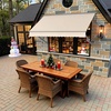 image:imageMCombo Patio Window Awnings 63 with Aluminum Frame Fully Assembled Manual Retractable Sunshade Canopy for Windows amp Doors Dark Grey 63Beige