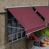 image:imageMCombo Patio Window Awnings 63 with Aluminum Frame Fully Assembled Manual Retractable Sunshade Canopy for Windows amp Doors Dark Grey 63Burgundy