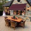image:imageMCombo Patio Window Awnings 63 with Aluminum Frame Fully Assembled Manual Retractable Sunshade Canopy for Windows amp Doors Dark Grey 63Burgundy