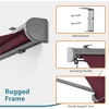image:imageMCombo Patio Window Awnings 63 with Aluminum Frame Fully Assembled Manual Retractable Sunshade Canopy for Windows amp Doors Dark Grey 63Burgundy