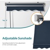 image:imageMCombo Patio Window Awnings 63 with Aluminum Frame Fully Assembled Manual Retractable Sunshade Canopy for Windows amp Doors Dark Grey 63Dark Blue