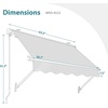 image:imageMCombo Patio Window Awnings 63 with Aluminum Frame Fully Assembled Manual Retractable Sunshade Canopy for Windows amp Doors Dark Grey 63Dark Blue