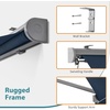 image:imageMCombo Patio Window Awnings 63 with Aluminum Frame Fully Assembled Manual Retractable Sunshade Canopy for Windows amp Doors Dark Grey 63Dark Blue