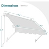 image:imageMCombo Patio Window Awnings 63 with Aluminum Frame Fully Assembled Manual Retractable Sunshade Canopy for Windows amp Doors Dark Grey 63Dark Green