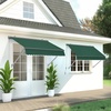 image:imageMCombo Patio Window Awnings 63 with Aluminum Frame Fully Assembled Manual Retractable Sunshade Canopy for Windows amp Doors Dark Grey 63Dark Green