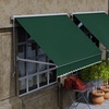 image:imageMCombo Patio Window Awnings 63 with Aluminum Frame Fully Assembled Manual Retractable Sunshade Canopy for Windows amp Doors Dark Grey 63Dark Green