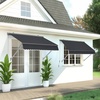 image:imageMCombo Patio Window Awnings 63 with Aluminum Frame Fully Assembled Manual Retractable Sunshade Canopy for Windows amp Doors Dark Grey 63Dark Grey