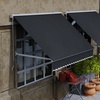 image:imageMCombo Patio Window Awnings 63 with Aluminum Frame Fully Assembled Manual Retractable Sunshade Canopy for Windows amp Doors Dark Grey 63Dark Grey