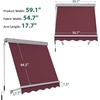 image:imageMCombo Patio Window Awnings Fully Assembled Manual Retractable Sunshade Canopy for Windows Dark Blue 5  8 ftBurgundy