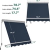 image:imageMCombo Patio Window Awnings Fully Assembled Manual Retractable Sunshade Canopy for Windows Dark Blue 5  8 ftDark Blue