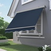 image:imageMCombo Patio Window Awnings Fully Assembled Manual Retractable Sunshade Canopy for Windows Dark Blue 5  8 ftDark Blue