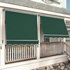 image:imageMCombo Patio Window Awnings Fully Assembled Manual Retractable Sunshade Canopy for Windows Dark Blue 5  8 ftDark Green