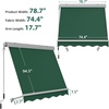 image:imageMCombo Patio Window Awnings Fully Assembled Manual Retractable Sunshade Canopy for Windows Dark Blue 5  8 ftDark Green