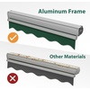 image:imageMCombo Patio Window Awnings Fully Assembled Manual Retractable Sunshade Canopy for Windows Dark Blue 5  8 ftDark Green