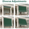 image:imageMCombo Patio Window Awnings Fully Assembled Manual Retractable Sunshade Canopy for Windows Dark Blue 5  8 ftDark Green