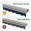 image:imageMCombo Patio Window Awnings Fully Assembled Manual Retractable Sunshade Canopy for Windows Dark Blue 5  8 ftDark Grey