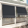 image:imageMCombo Patio Window Awnings Fully Assembled Manual Retractable Sunshade Canopy for Windows Dark Blue 5  8 ftDark Grey