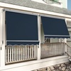 image:imageMCombo Patio Window Awnings Fully Assembled Manual Retractable Sunshade Canopy for Windows Dark Blue 5  8 ftDark Grey