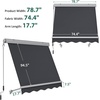 image:imageMCombo Patio Window Awnings Fully Assembled Manual Retractable Sunshade Canopy for Windows Dark Blue 5  8 ftDark Grey