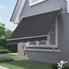 image:imageMCombo Patio Window Awnings Fully Assembled Manual Retractable Sunshade Canopy for Windows Dark Blue 5  8 ftDark Grey