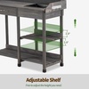 image:imageMCombo Potting Bench Outdoor Garden Potting Table with Dry Sink Drawer Storage Shelves Natural Wooden Work Station for Patio Backyard and Porch 0458 GreyGray
