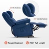 image:imageMCombo Power Lift Recliner Chair Sofa with Massage and Heat Adjustable Headrest 3 Positions USB Ports for Elderly People Faux Leather 7533Blue