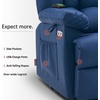 image:imageMCombo Power Lift Recliner Chair Sofa with Massage and Heat Adjustable Headrest 3 Positions USB Ports for Elderly People Faux Leather 7533Blue