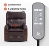 image:imageMCombo Power Lift Recliner Chair Sofa with Massage and Heat Adjustable Headrest for Elderly People Solid Wood Armrest USB Ports Side Pockets Faux Leather 7917 Cream White MediumDark Brown