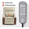 image:imageMCombo Power Lift Recliner Chair Sofa with Massage and Heat Adjustable Headrest for Elderly People Solid Wood Armrest USB Ports Side Pockets Faux Leather 7917 Cream White MediumCream White