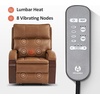 image:imageMCombo Power Lift Recliner Chair Sofa with Massage and Heat Adjustable Headrest for Elderly People Solid Wood Armrest USB Ports Side Pockets Faux Leather 7917 Cream White MediumTawny