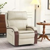 image:imageMCombo Power Lift Recliner Chair Sofa with Massage and Heat Adjustable Headrest for Elderly People Solid Wood Armrest USB Ports Side Pockets Faux Leather 7917 Cream White MediumCream White