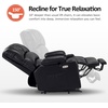 image:imageMCombo Power Lift Recliner Chair for Elderly Lift Chair with Heat and Massage USB ampType C Ports Cup Holders Faux Leather 7095 Medium BlackBlack