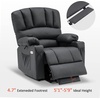 image:imageMCombo Power Lift Recliner Chair for Elderly Lift Chair with Heat and Massage USB ampType C Ports Cup Holders Faux Leather 7095 Medium BlackBlack