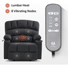 image:imageMCombo Power Lift Recliner Chair for Elderly Lift Chair with Heat and Massage USB ampType C Ports Cup Holders Faux Leather 7095 Medium BlackBlack