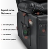 image:imageMCombo Power Lift Recliner Chair for Elderly Lift Chair with Heat and Massage USB ampType C Ports Cup Holders Faux Leather 7095 Medium BlackBlack