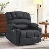 image:imageMCombo Power Lift Recliner Chair for Elderly Lift Chair with Heat and Massage USB ampType C Ports Cup Holders Faux Leather 7095 Medium BlackBlack