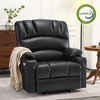 image:imageMCombo Power Lift Recliner Chair for Elderly Lift Chair with Heat and Massage USB ampType C Ports Cup Holders Faux Leather 7095 Medium BlackBlack