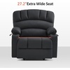image:imageMCombo Power Lift Recliner Chair for Elderly Lift Chair with Heat and Massage USB ampType C Ports Cup Holders Faux Leather 7095 Medium BlackBlack